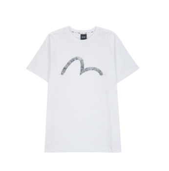 商品【享贝家】（国内现货-QD）Evisu 福神 胸前大logo图案宽松短袖T恤 白色 ET5UTS901WH图片