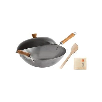 Honey Can Do | Classic Series Uncoated Carbon Steel 4-Pc. Wok Set with Lid and Birch Handles,商家Macy's,价格¥528