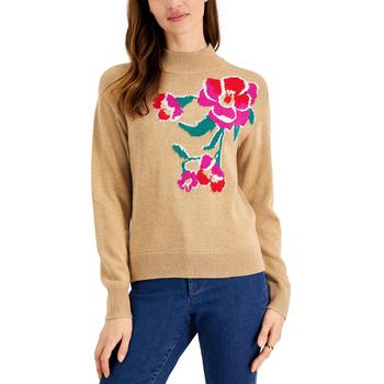 推荐Charter Club Womens   Graphic Casual Mock Turtleneck Sweater商品