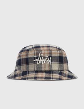 stussy渔夫帽, STUSSY | Earth Plaid Basic Bucket Hat商品图片 