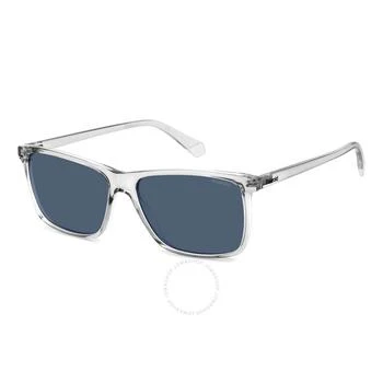 Polaroid | Polarized Blue Rectangular Men's Sunglasses PLD 4137/S 0KB7/C3 58,商家Jomashop,价格¥149