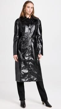 推荐Faux Leather Midi Coat商品