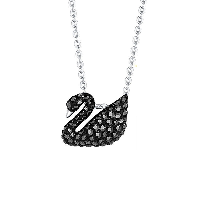 商品Swarovski | 【新客专享】SWAROVSKI 施华洛世奇 小黑天鹅吊坠项链锁骨链 5347330【小号黑天鹅】,商家Peisen,价格¥383图片