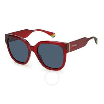 Polaroid | Polarized Blue Square Ladies Sunglasses PLD 6167/S 0C9A/C3 55 2.5折, 满$200减$10, 满减