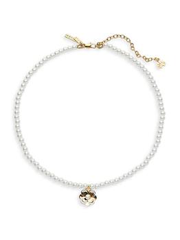 商品Zinnia Two-Tone & Faux Pearl Flower Pendant Necklace图片