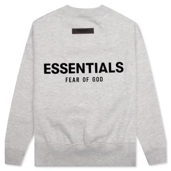 推荐Fear of God Essentials Kid's Core Crewneck - Light Oatmeal商品