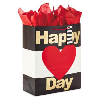 商品Hallmark | Valentine's Day Gift Bag with Tissue Paper (Happy Heart Day),商家Walgreens,价格¥26图片