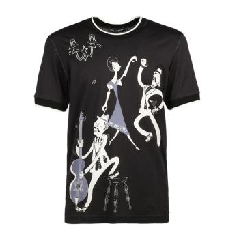 推荐Dolce&Gabbana 杜嘉班纳 男士黑色印花T恤 G8GZ7T-FP745-HN663商品