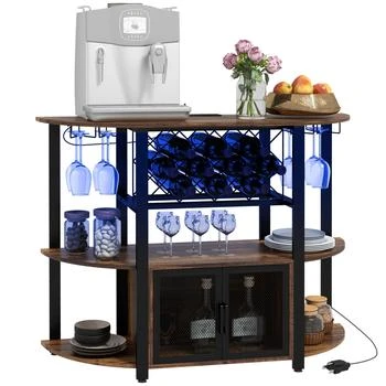 Simplie Fun | Simplie Fun Industrial Wine Cabinet with Charger and LED Lights,商家Premium Outlets,价格¥2815