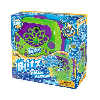 商品Closeout! Blitz Stream Kids Bubble Machine w/ Bubble Soap Solution图片