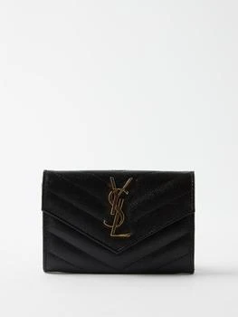 Yves Saint Laurent | YSL-plaque quilted-leather coin purse 