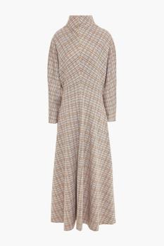 ROSETTA GETTY, ROSETTA GETTY | Checked jacquard-knit maxi dress商品图片 4折