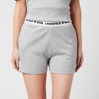 推荐KARL LAGERFELD Women's Logo Pyjama Shorts - Grey商品