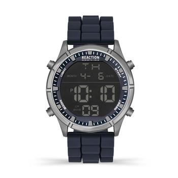 推荐Men's Digital Blue Silicon Strap Watch, 47mm商品