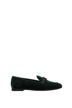 Salvatore Ferragamo | Loafers trifoglio Velvet Green Pine Green商品图片,3.7折