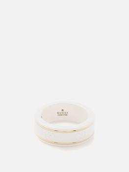 商品Gucci | Icon zirconia & 18kt gold ring,商家MATCHESFASHION,价格¥4870图片