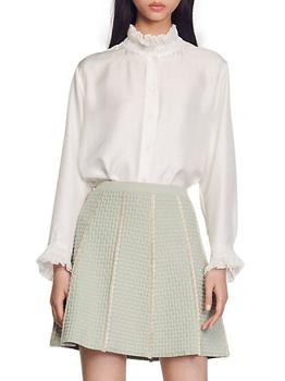 女装sandeo, Sandro | Lagon Knit Flared Mini Skirt商品图片 