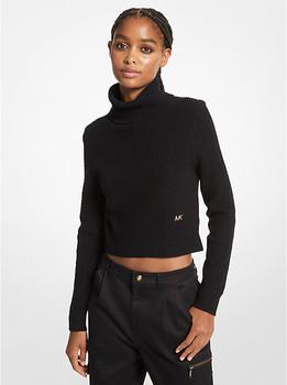 推荐Stretch Wool Cropped Turtleneck Sweater商品