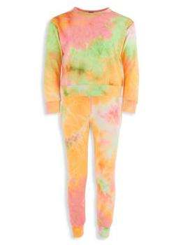 推荐Little Girl’s & Girl's 2-Piece Tie Dye French Terry Sweatshirt & Joggers Set商品