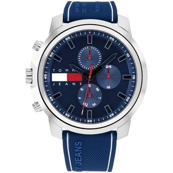 Tommy Hilfiger | Men's Multifunction Blue Silicone Watch 50mm,商家Macy's,价格¥1079