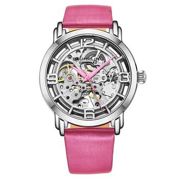 Stuhrling | Women's Automatic Pink Genuine Leather Strap Watch 40mm商品图片,