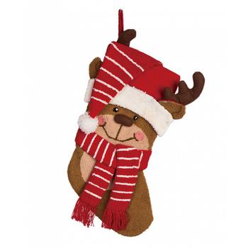 商品19" L Hooked 3D Reindeer Stocking图片