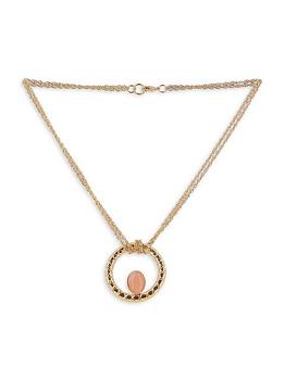 商品D'ESTRËE | Elizabeth Gold-Plated & Pink Quartz Pendant Necklace,商家Saks Fifth Avenue,价格¥1253图片
