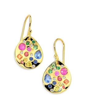 Ippolita | 18K Rock Candy® Rainbow Sapphire, Tsavorite & Diamond Burnished Fancy Cut Earrings - Exclusive,商家Bloomingdale's,价格¥13992