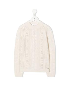Chloé | Kids Ivory High Neck Sweater商品图片,