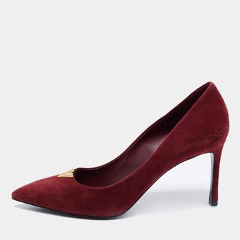 lv高帮鞋, [二手商品] Louis Vuitton | Louis Vuitton Dark Red Suede Heartbreaker Pointed Toe Pumps Size 39商品图片 满1件减$100, 满减
