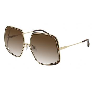 Chloé | Brown Gradient Oversized Ladies Sunglasses CH0035S 002 62商品图片,4.9折