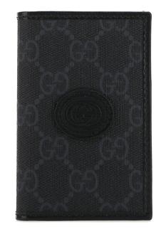 supreme包, Gucci | Black GG Supreme fabric and leather card holder  Nd Gucci Uomo商品图片 