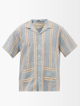 推荐Striped cotton-chambray shirt商品
