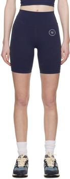 Sporty & Rich | Navy Bonded Shorts商品图片,
