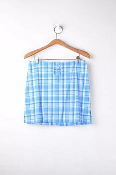 推荐Vintage Y2k Blue Plaid Mini Skirt商品
