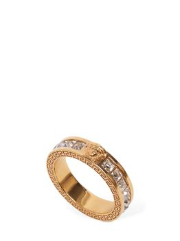 范思哲戒指正品, Versace | Medusa Crystal Band Ring商品图片 