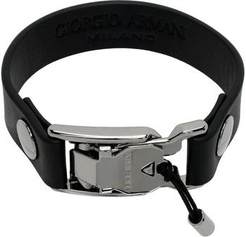 推荐Black & Gunmetal Leather Bracelet商品