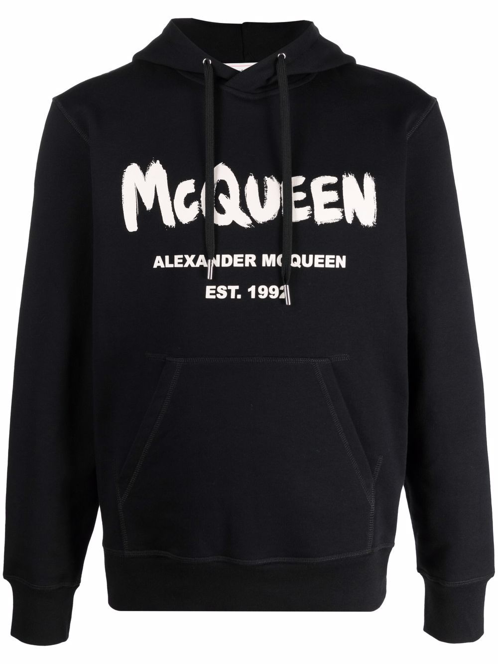 Alexander McQueen | ALEXANDER MCQUEEN 男士黑色棉质套头卫衣 688715QSZ81-0901商品图片,独家减免邮费