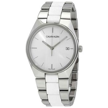 商品Calvin Klein | Contra Quartz Silver Dial Ladies Watch K9E211K6,商家Jomashop,价格¥338图片
