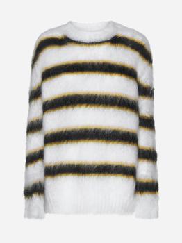 推荐Striped mohair-blend sweater商品
