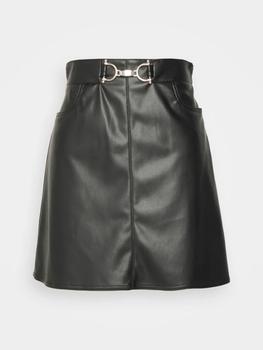 Marella | Marella ARABO Black Faux Leather Skirt 37760228 002商品图片,