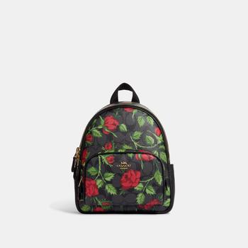 推荐Coach Outlet Mini Court Backpack In Signature Canvas With Fairytale Rose Print商品