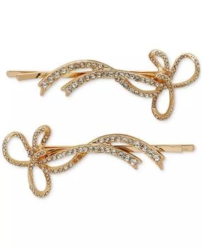 Lonna & Lilly | 2-Pc. Gold-Tone Pavé Bow Bobby Pin Set,商家Macy's,价格¥129