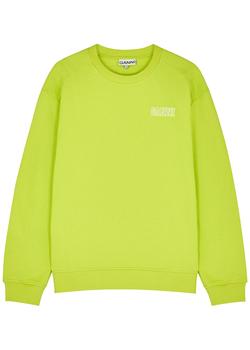 推荐Software neon green cotton-blend sweatshirt商品