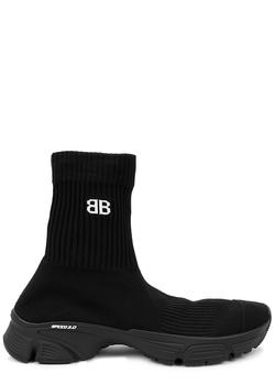 推荐Speed 3.0 black stretch-knit sneakers商品