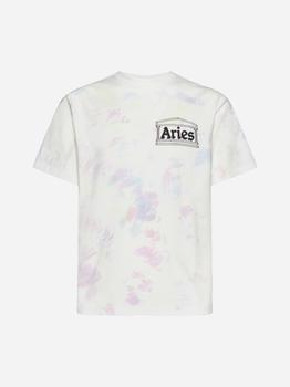 推荐Tie-dye Temple logo cotton t-shirt商品