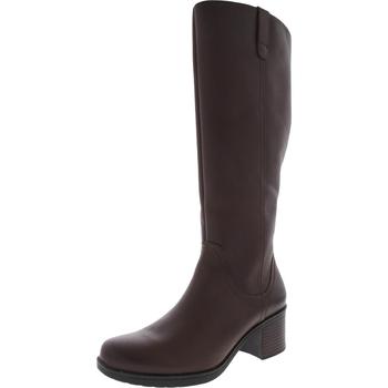 Clarks Womens Hollis Moon Leather Block Heel Knee-High Boots product img
