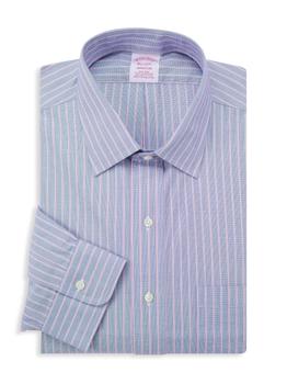 商品Madison-Fit Striped Supima Cotton Dress Shirt,商家Saks OFF 5TH,价格¥183图片