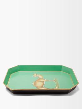 商品Les Ottomans | Camel hand-painted metal tray,商家MATCHES,价格¥969图片