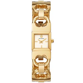 tory burch double lee, Tory Burch | Women's Double T-Link Gold-Tone Stainless Steel Bracelet Watch 22mm商品图片 